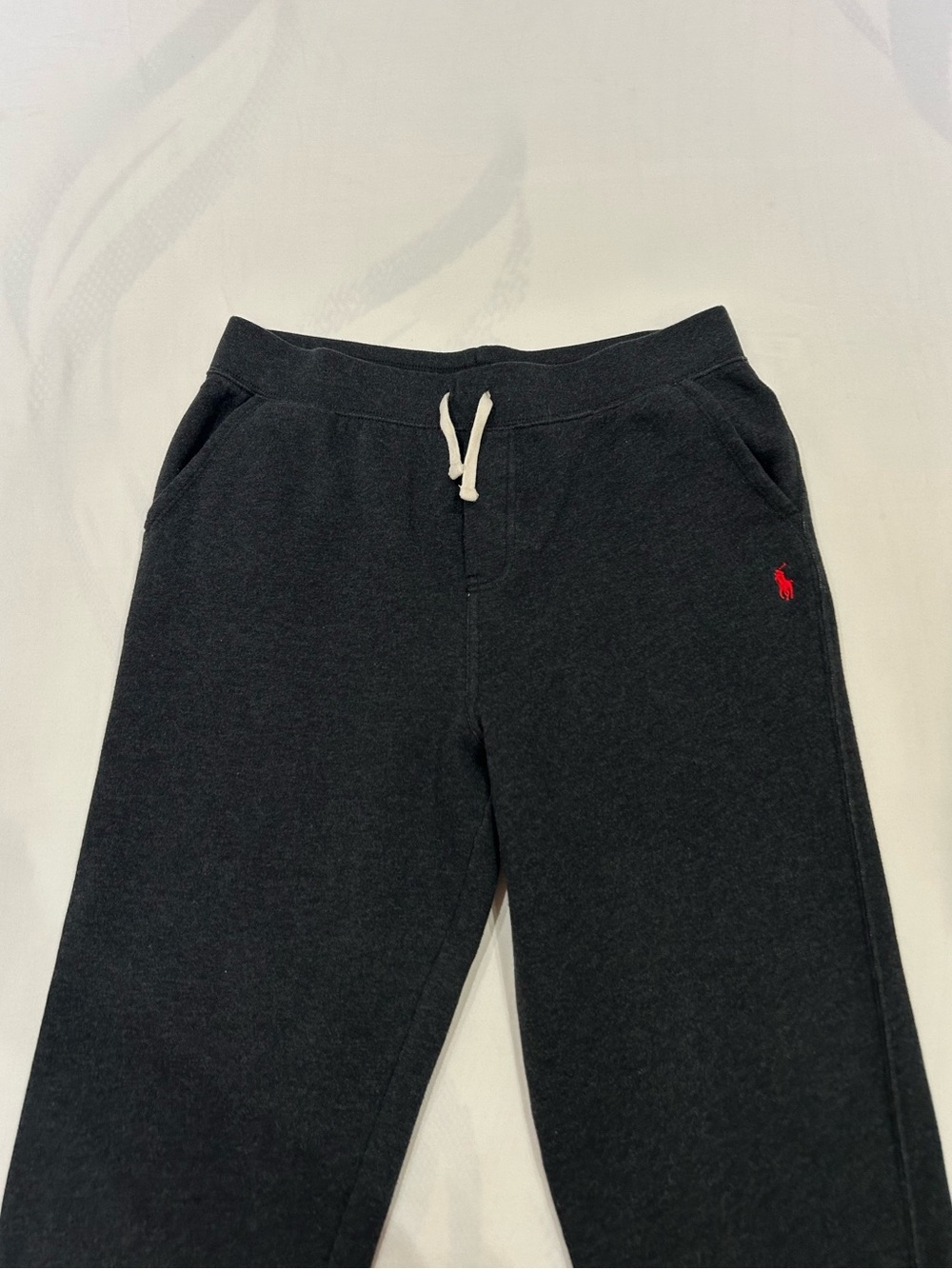 Polo Ralph Lauren Heather Dark Gray Sweatpant Joggers with Red Pony